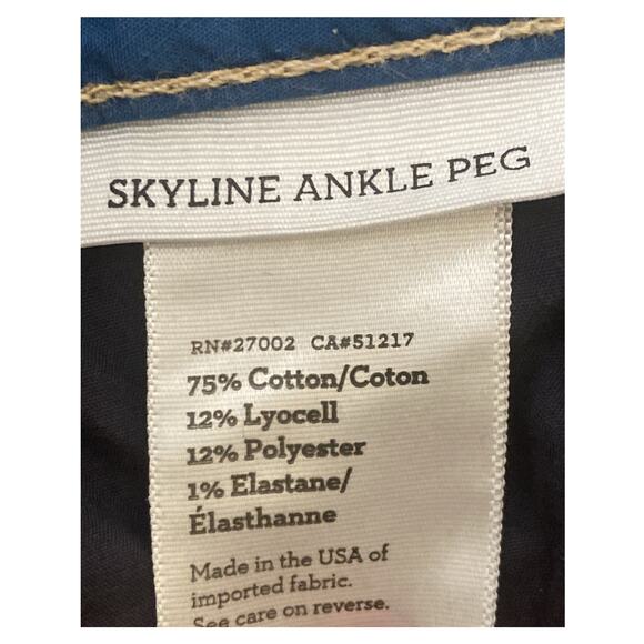 Paige Skyline Ankle Peg Jeans Womens Size 27 Augusta Low Rise Dark Wash Denim - Picture 7 of 8